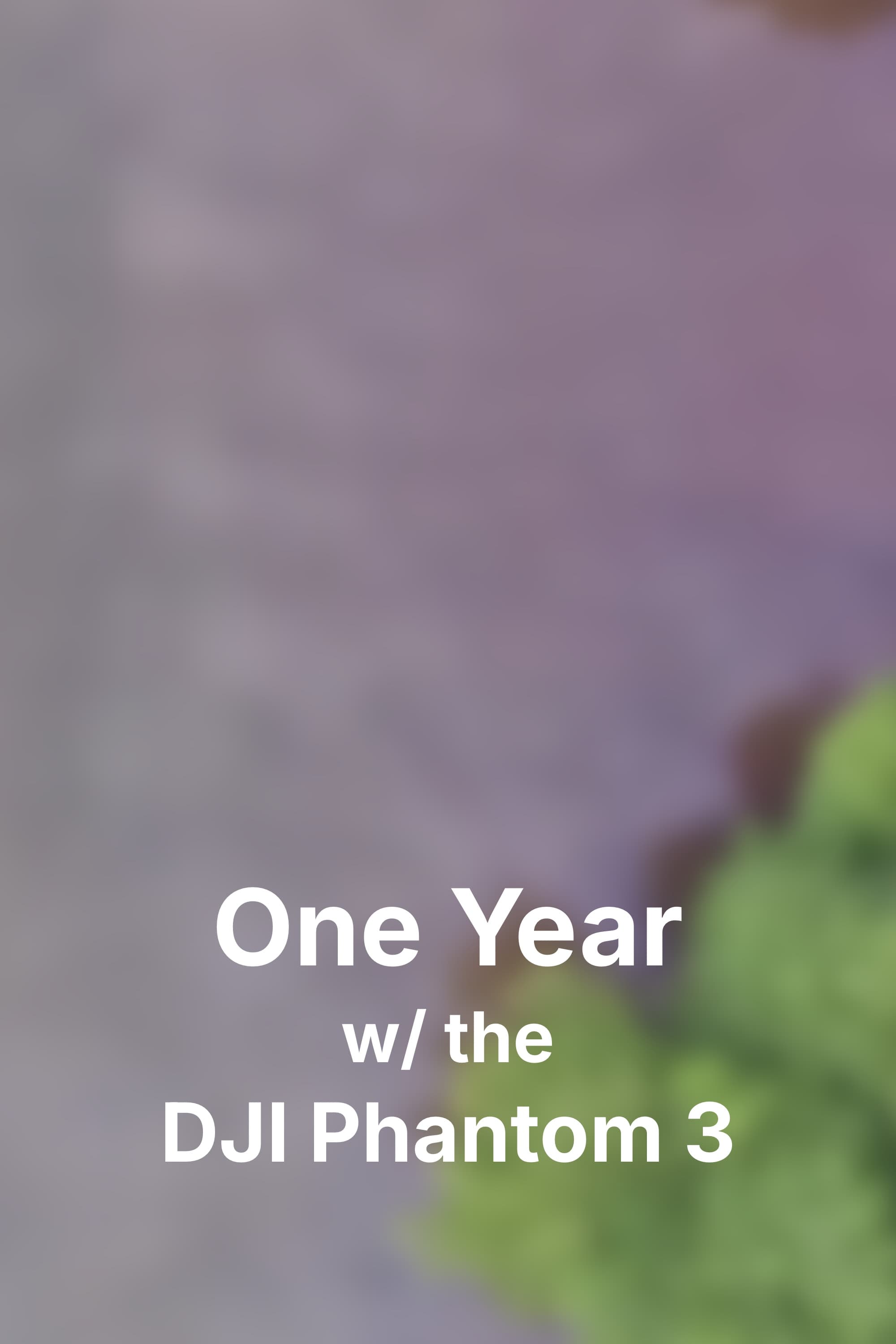 Poster for One Year w/ DJI Phantom 3